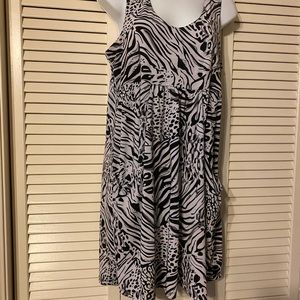 Animal print sleeveless mini dress